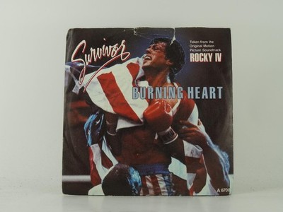SURVIVOR BURNING HEART (1) (3) 2 Track 7'' Single including Picture Sleeve SCOTTI