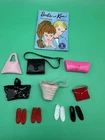 Vintage 60s-70s Barbie Doll Accessories Lot Shoes Bags Japan