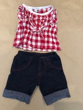 Build A Bear Hello Kitty Red Checked Gingham Outfit