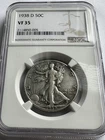 1938-D Walking Liberty Half Dollar Ngc Very Fine 35