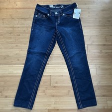 Seven7 Womens Slim Straight Jeans Size 10 Dark Wash