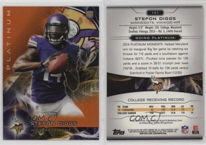 2015 Topps Platinum Rookies Orange Refractor Stefon Diggs #141 Rookie RC