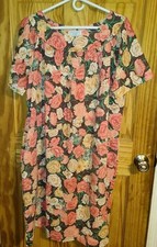 Vnt Sears Robuck Women's House Dress/Coat Floral Size M 6111