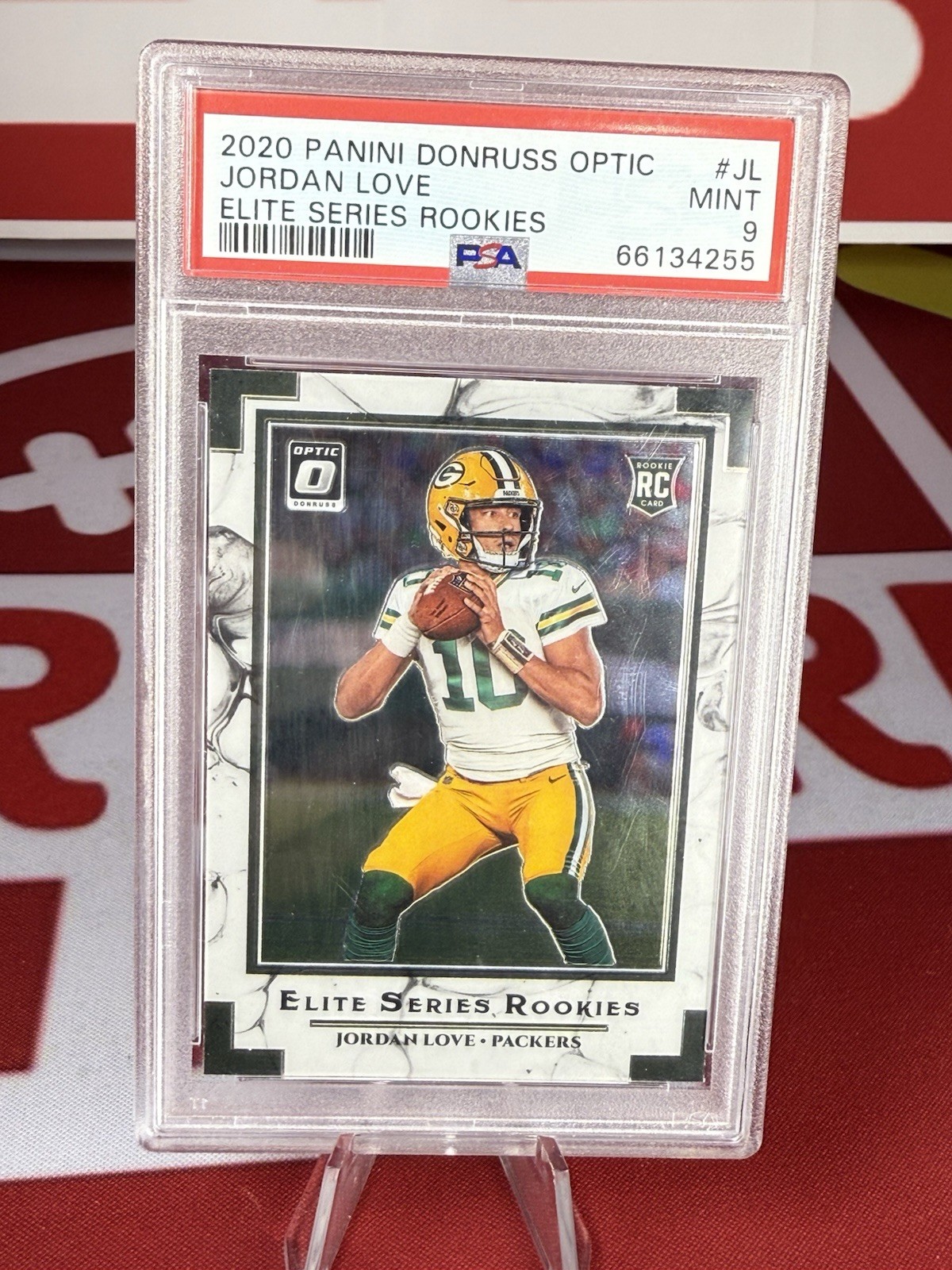 2020 Panini Donruss Optic Elite Series Rookies #JL JORDAN LOVE Packers PSA 9🔥