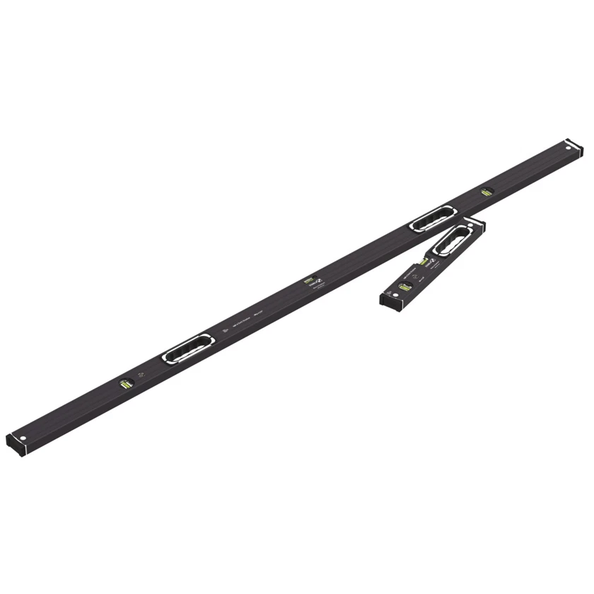 Stabila 196-2 Dark Shadow Spirit Level Twin Pack Set 40 y 183 cm Edición Limitada