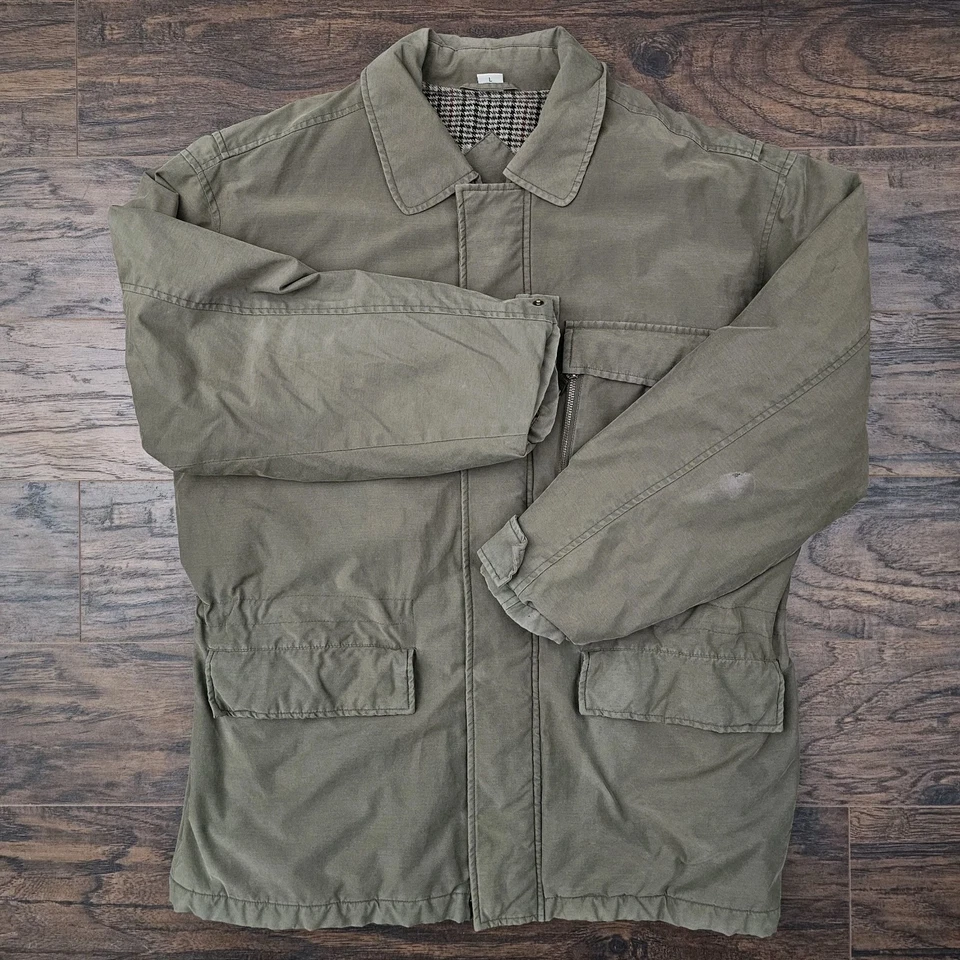 Fieldmaster Mens Large Green Lined Insulated Field Jacket Chore Barn - Image 2 of 4
