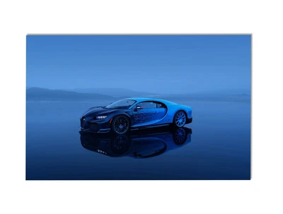 Bugatti Chiron Supercar Wall Art Print Poster 11 x 17