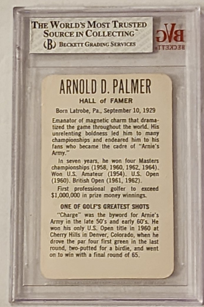 1979 Hall of Famer Arnold Palmer    BGS 5   Excellent   Rare and Beautiful Card view 3