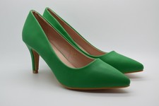 Womens Ladies Low Mid Kitten High Heel Pumps Pointed Toe Court Work Office Shoes