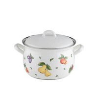 Riess Fleischtopf Fruit Garden Mit Deckel 20 Cm 3.5 Liter Emaille