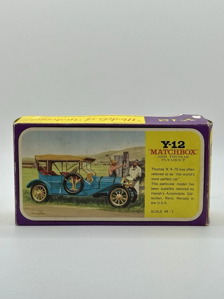 Vintage NOS Matchbox Models Of Yesteryear Y-12 1909 Thomas Flyabout NEW IN BOX - Image 2 of 4