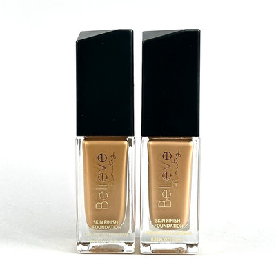 (2 Pack) Believe Beauty Skin Finish Foundation - Warm Vanilla (0.85 fl oz Each)