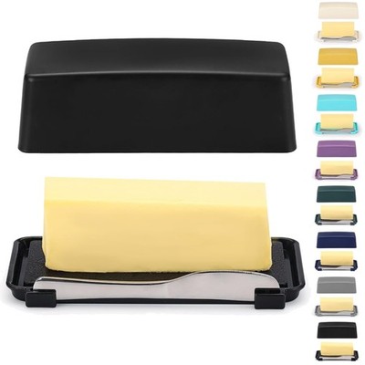 Butter Dish with Lid for Worktop, Butter Dish with Stainless Steel Multi-Purp...