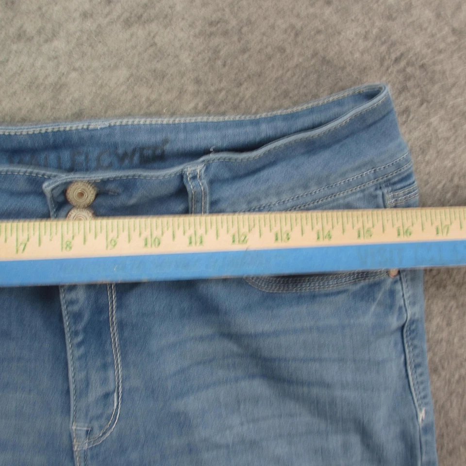 WallFlower 牛仔裤女式 12/13 标准浅蓝色紧身弹力牛仔布 — 第 3/4 张图片