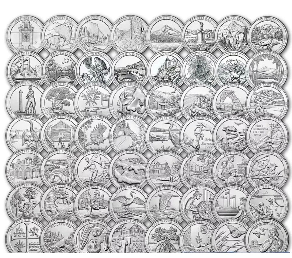 National Park Quarters Set Complete 2010 - 2021 P & D Mixed 25c With Free Book - Image 3 of 4