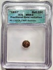 1857 Dated California Fractional Gold Liberty Quarter Dollar Bg-1301A Icg Ms-63