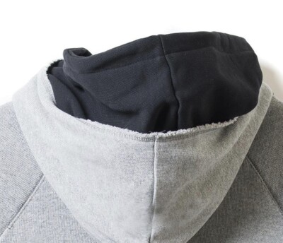 $175 ROKIT Hoodie, Grey, Black, Double Hood Size Large Overtime