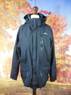 Trespass Technical TP75 waterproof taped seams black Jacket. UK men's size Small