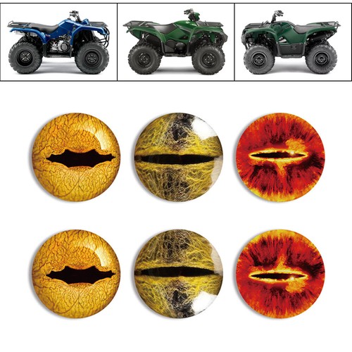 Adesivi Fari Yamaha Raptor Kit Adesivi Grafica Per Fari Yamaha Raptor 660 - Sticker Occhi ECLIPSE ROSSO, Vinile Perforato AMR Racing Logo Yamaha 3d - Foto 10