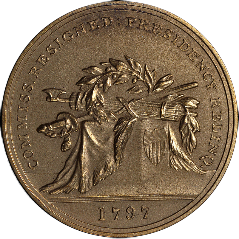 Washington Medal Commission Resigned Presidency Relinquished (1797) 40mm eBay