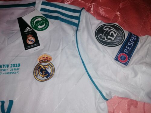 MAGLIA FINALE KYIV 2018 REAL MADRID HOME 2017/18 SIZE XL - NUOVA CON ETICHETTA - Foto 7 di 13