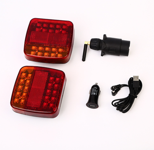 Fanali Posteriori Led Wireless Magnetico Senza Fili Radio Frequenza Rimorchio - Foto 7 di 12