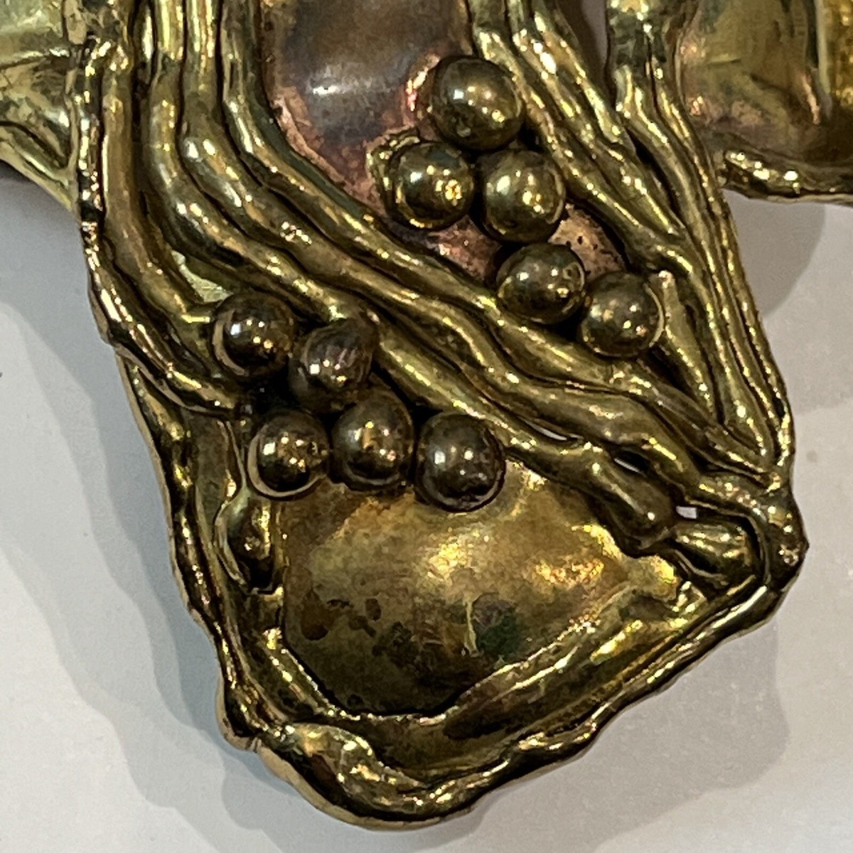 Vintage LAA Gallery Lafayette Art Association Mixed Metal Artist Belt Buckle Vintage 1920s/30s Silver Art Deco Mini Belt Buckle – Ian  main image 4