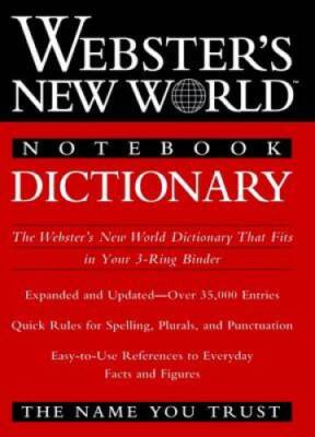 Websters New World Notebook Dictionary - Paperback - VERY GOOD