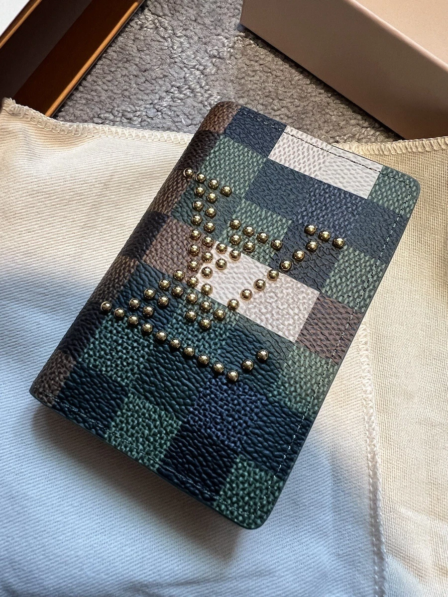 Louis Vuitton Pharrell Pocket Organizer Wallet Damoflage Gold 