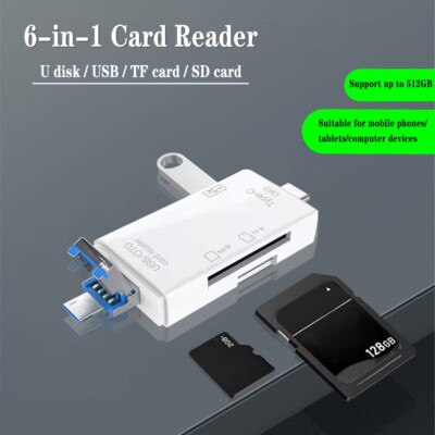 Card Reader USB 2.0 Type C Micro SD TF OTG Smart Memory Adapter Laptop Computer
