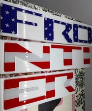 USA FLAG Rear Tailgate Inserts Letters Emblem For 2022-2025 Frontier Accessories