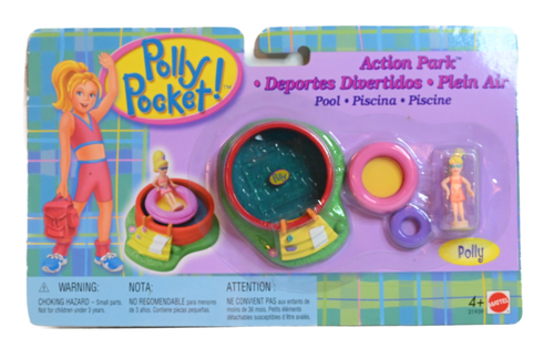 Polly Pocket Action Park Pool 1998 3 languages #21939 MIP vintage