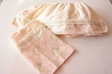 Wendy Bee Yellow Light Peach Crib Skirt Valance 100 Cotton Baby Accessories B5