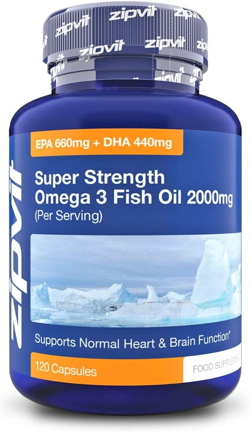 Omega 3 Fish Oil 2000Mg, EPA 660Mg DHA 440Mg per Daily Serving. 120