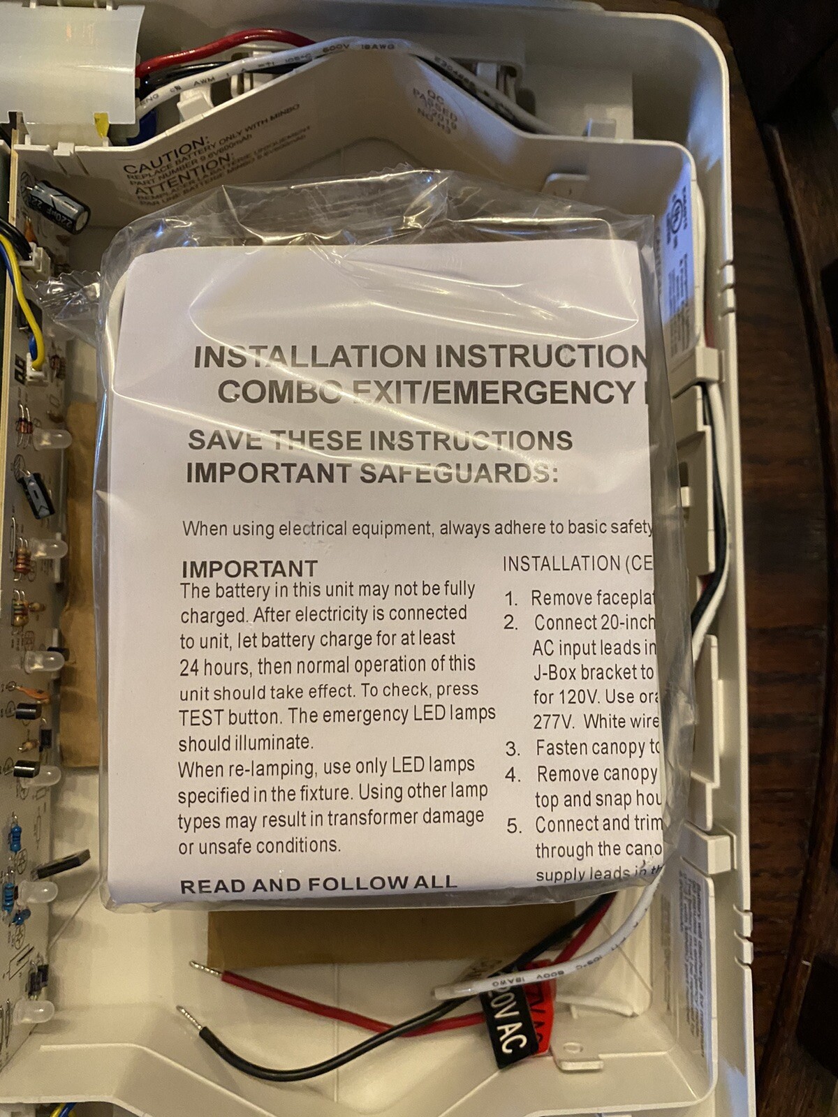 NEW LED Green Exit Sign Emergency Light