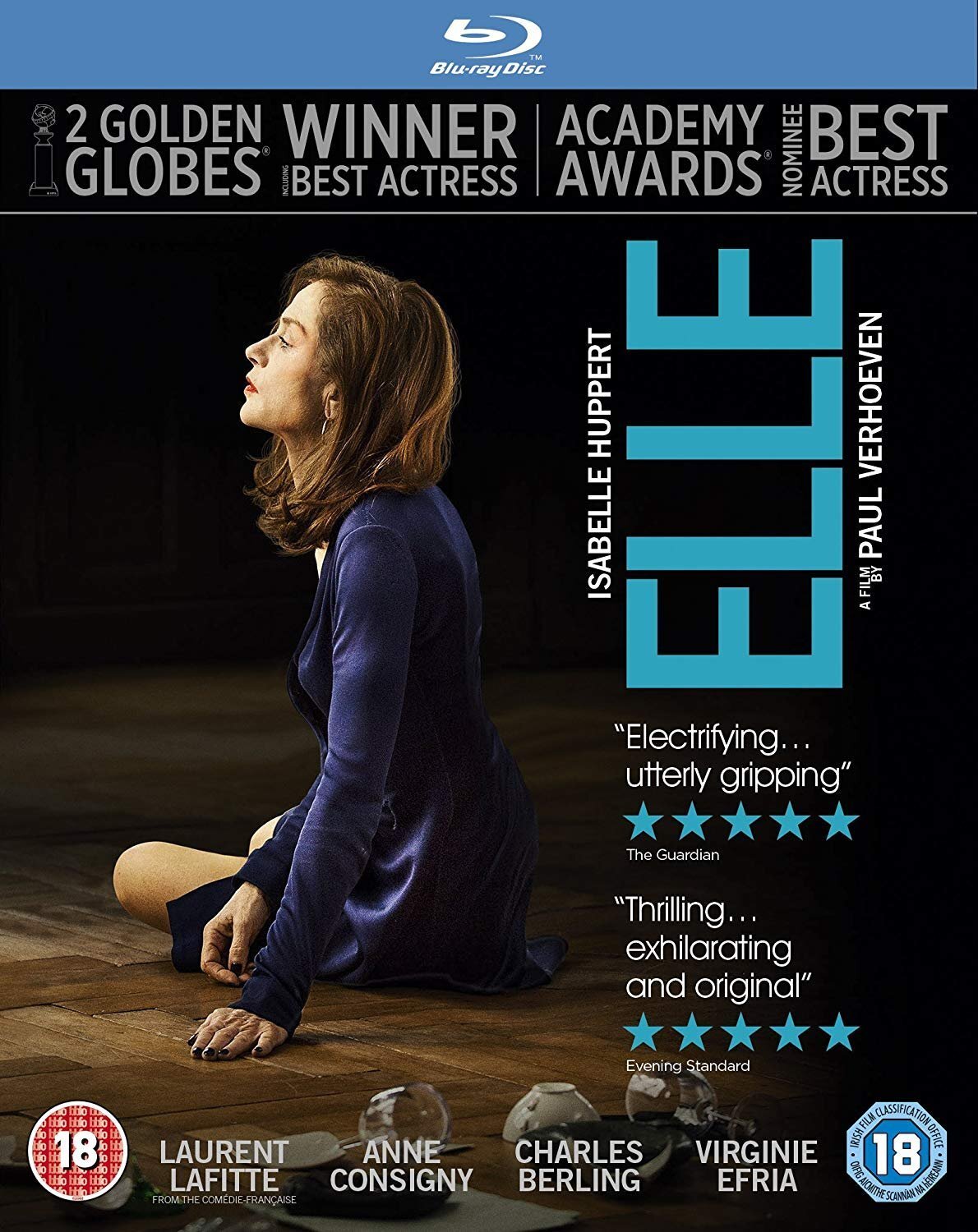 Elle (Blu-ray) Isabelle Huppert Laurent Lafitte Anne Consigny Charles Berling