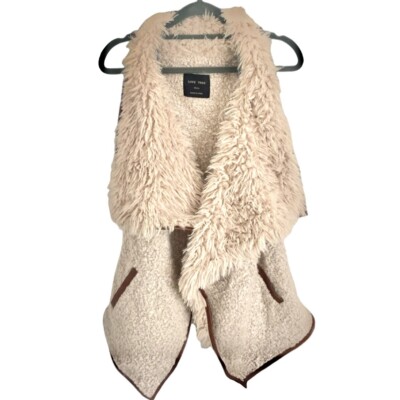 Anthropologie Love Tree Faux Fur Sherpa Vest (Size S)