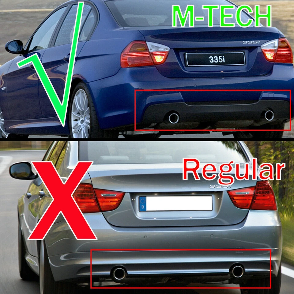 Für BMW E90 E91 M-Paket 335i 05-12 Heckansatz Heckspoiler Diffusor Carbon Optik - Bild 2 von 4