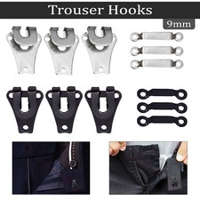 Durable Trouser Hook and Bar Fastener in Silver & Gunmetal Leathercraft Handbags