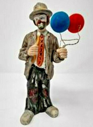 Figurine clown avec ballons collection Emmett Kelly Jr par Flambro 9" de grande  - Photo 1/6