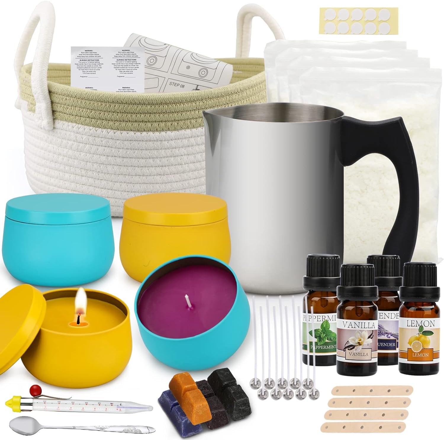 Candle Making Kit, DIY Candle Making Supplies Crafts for Adults and Kids, with W-image