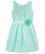 Sweet Heart Rose Little Girls' Striped Ponte Skater Dress, Size 3, MSRP 52