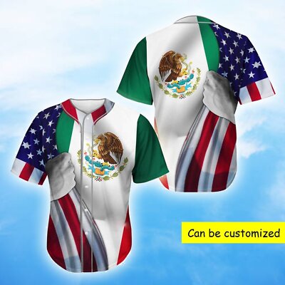 Mexico Flag Baseball Jersey Gift for Men and Women