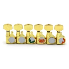 Right 2 Pin 6 Strings Electric Guitar Tuning Pegs Gold Tuners Machine Heads