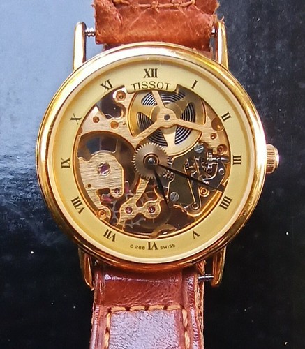 Orologio Vintag Tissot Anni 80 Scheletrato,17 rubini Placcato Oro  Bellissimo!!! | eBay