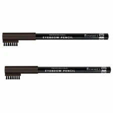 (2 Pack) New Rimmel Professional Eyebrow Pencil Black Brown 0.05 Ounces
