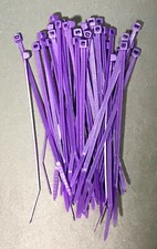 100 Purple 4 inch long Nylon Plastic Cable Wire Zip Tie Cord Strap