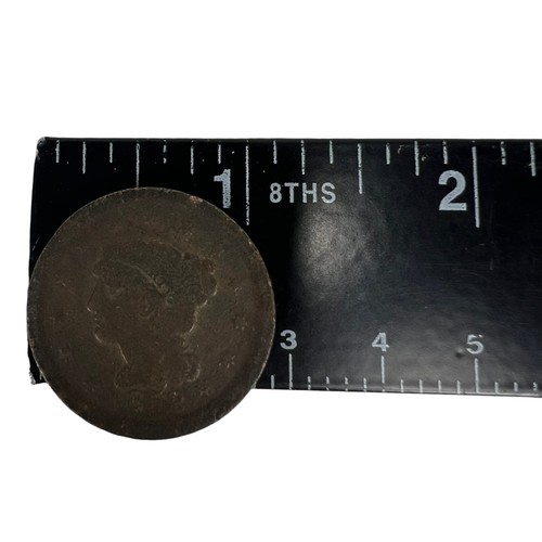 1852 United States US Coronet Head Large Copper Cent Penny KM45 Uncertified - Picture 8 of 8