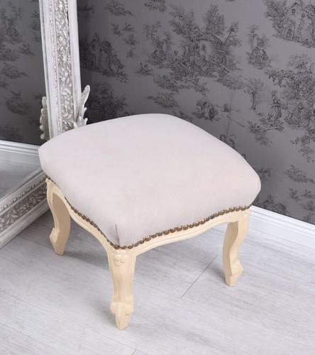Fußschemel Barock Fusshocker Sitzhocker Antik Hocker Landhausstil Fussbänkchen - Bild 2 von 4