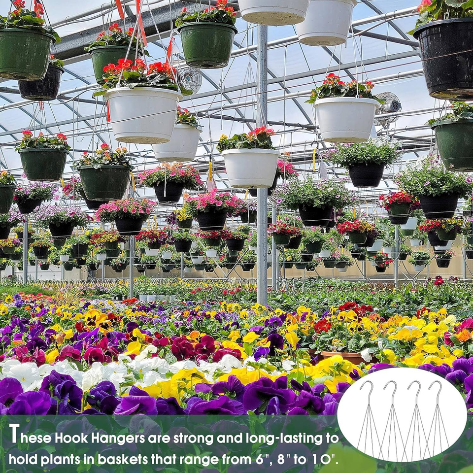10 Pack 24 Inches Strong Wire Plant Hangers for Hanging Baskets 4